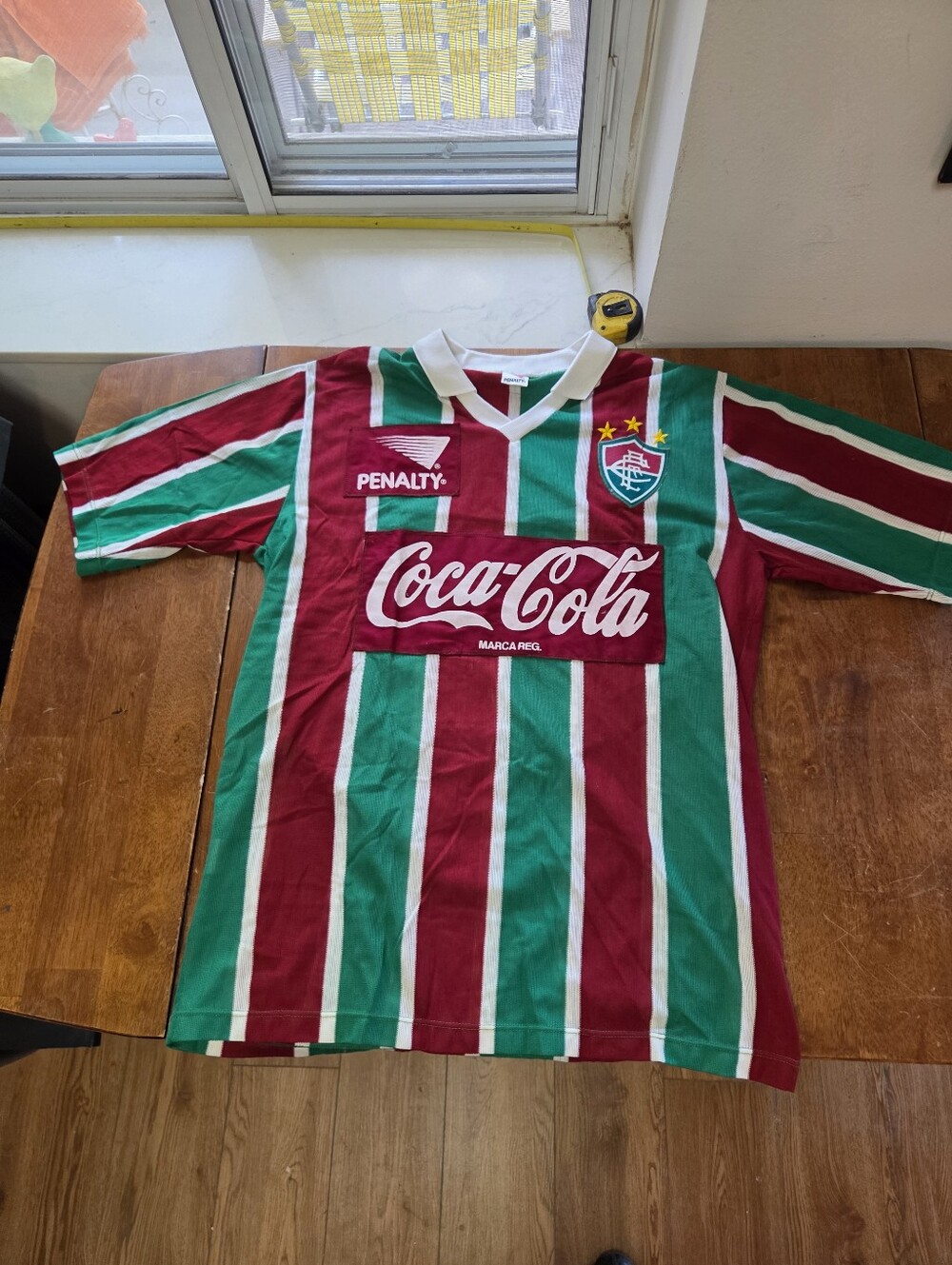 Vintage 1992-1993 Fluminense Home Jersey #10 Penalty Coca-Cola Brazil Soccer men